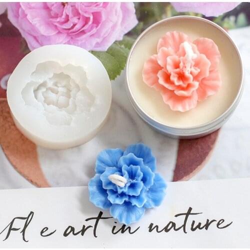 Korean Azalea Flower Scented Candle Silicone Resin Soap Molds Handmade Tools For Plaster Party Decoration Bedroom Diffuser