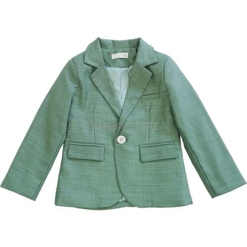 Boys Girls Blazer Jacket Gentleman Kids Violin dance show performence White Jacket Children Formal Wedding Birthday Party Jacket