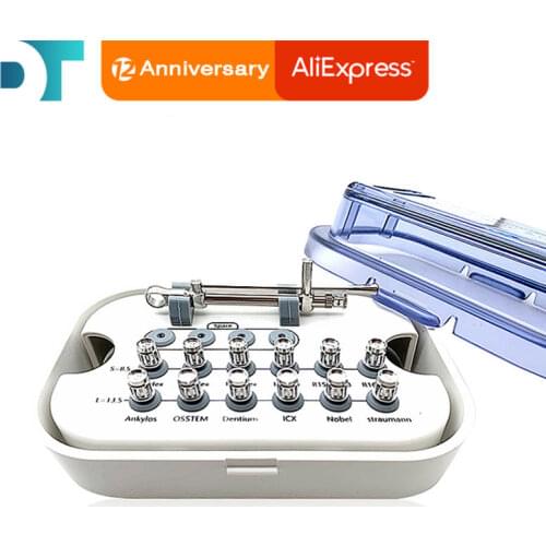 Dentst Dentistry Implant Repair Torque Screwdriver Tools 10-70 NCM with Drivers & Wrench Kit