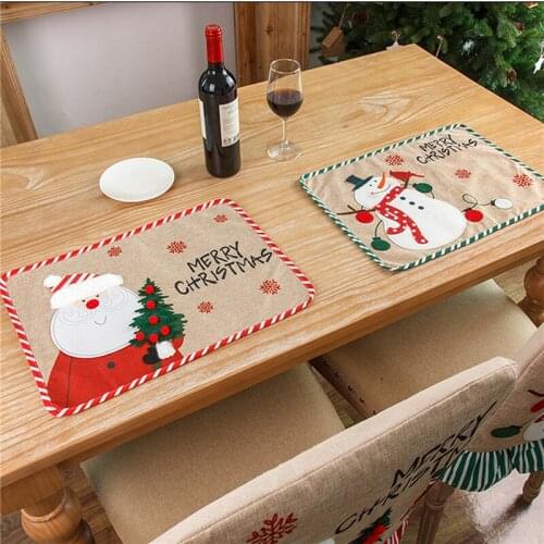 Our Warm Christmas Table Napkin Dinner Cover Placemat On The Table TableCloth Christmas Decoration For Home New Year 2021