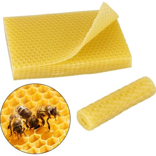 10pcs Beeswax Foundation Bee Hive Wax Frames Base Sheets Bee Comb Honey Frame Beeswax Sheets Beekeeper Tools