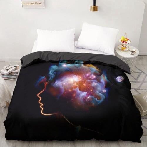 1PCS Duvet Cover,3D Printing Quilt Cover 240x220/200x200/140x200/180x210,Colorful Brainstorm Bedding King/Queen/Double Drop Ship