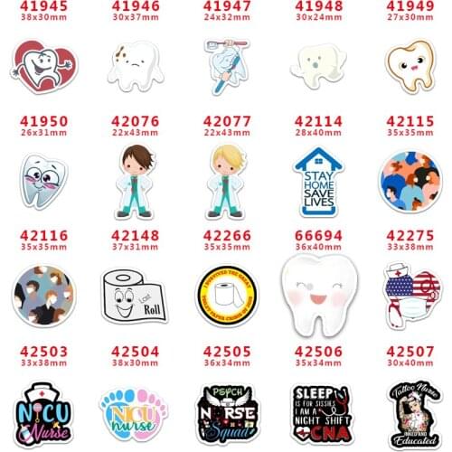 DIY Craft Supplies Sewing Accessories Cartoon Teeth Medical Printed Planar Resins Mold 30 Pieces. PR-41945