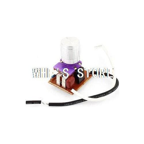 Silver Tone 14mm Dia Knob Light Dimmer Control Switch AC220V 1A