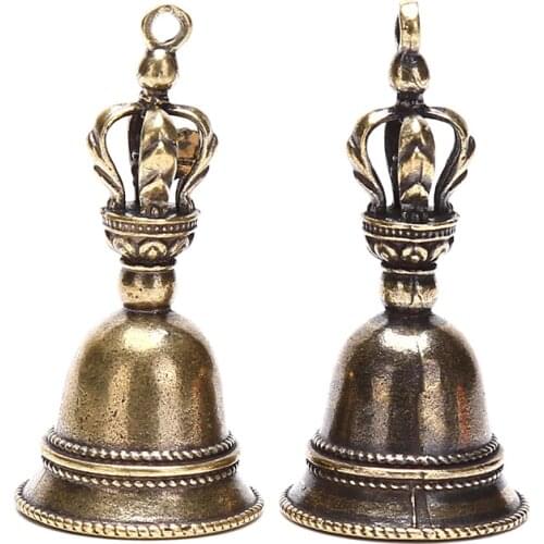 Tibetan Bronze Bell Brass Handicraft Magic Bell Wind Bell Tibetan Bronze Bell Creative Gift home Decoration Pendant