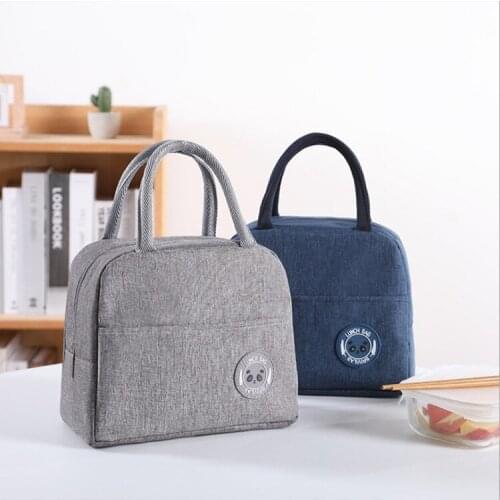 High-capacity Waterproof Lunch Box Bag for Women Kids Men Cooler Lunch Box Bag Tote Canvas Lunch Bag Insulation Package Portable