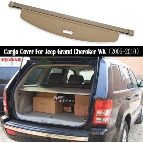 Rear Cargo Cover For Jeep Grand Cherokee WK 2005 2006 2007 2008 2009 2010 privacy Trunk Screen Security Shield shade Accessories