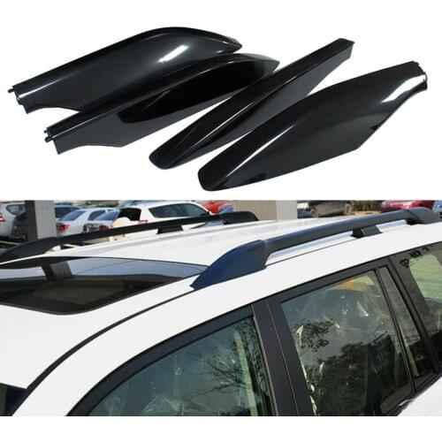 ABS Roof Rack Bar Rail End Protection Cover Shell 4PCS For Toyota Land Cruiser Prado FJ120 2003 2004 2005 2006 2007 2008 2009