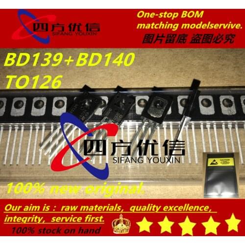 100% new original (50Pair) BD139 BD140 BD139 TO126