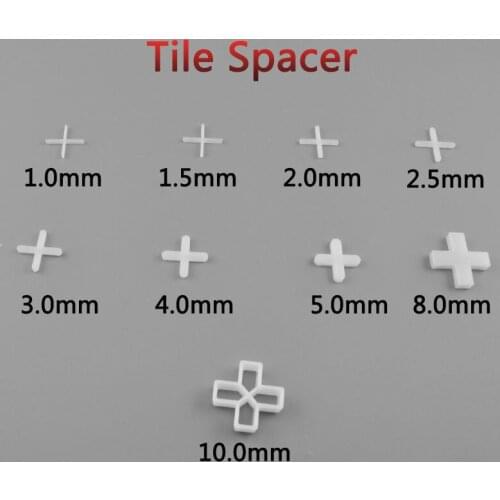 100pcs Tile Spacer Cross Plastic 1.5mm Tiling Ceramic Tilers Plumbers White