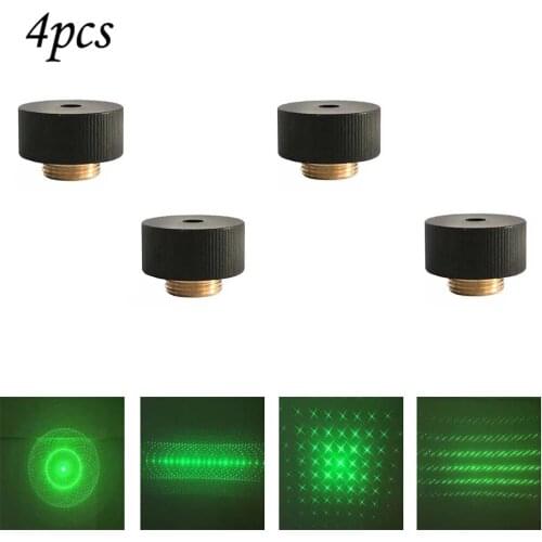 4pcs Green Laser Pointer Star Cap Lasers 303 Powerful device Adjustable Focus Lazer with Star Cap (Just for laser 303 use)