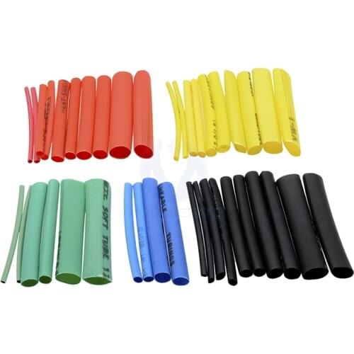 500/164pcs Polyolefin Heat Shrink Tube Sleeving Kit Termoretractil Insulation Shrinking Cable Protector Wire Heat Shrink Tubing