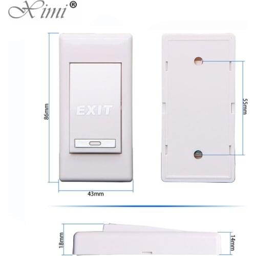 Free Shipping Door Release Exit Button For Access Control System Door Push Exit Button MINI Door Open Control Button