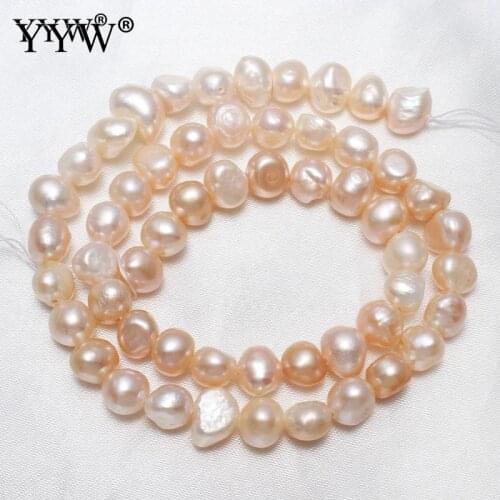 8-9mm 15.5'' Strand Cultured Freshwater Pearl Beads Baroque Pearl Loose Beads For Diy Necklace Bracelet Jewelry Making Finding