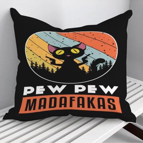 Black Cat Throw Pillows Cushion Cover On Sofa Home Decor 45*45cm 40*40cm Gift Pillowcase Cojines Dropshipping