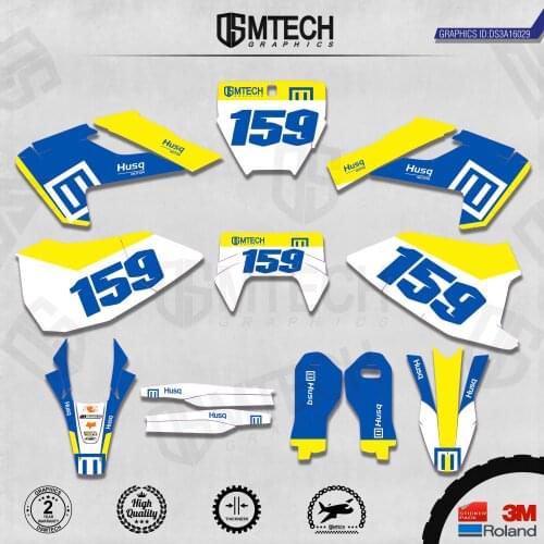 DSMTECH Customized Team Graphics Backgrounds Decals 3M Custom Stickers For TC FC TX FX FS 2016-2018 TE FE 2017-2019 029