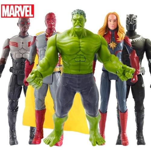 30cm Marvel Avengers Hulk Thor Groot Captain America Venom Spiderman Thanos Wolverine Action Figure Doll Toys for Kid Boy Gifts