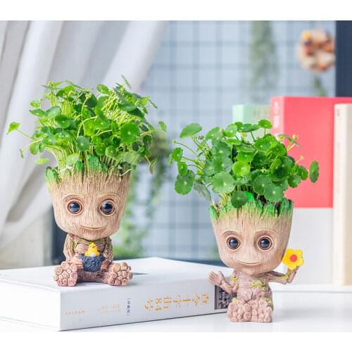 Creative Home Decoration Accessories Flower Pot Pen Holder Cute Tree Toy Flower Home Gardening Supplies Bird Nest Treant 5.8cm