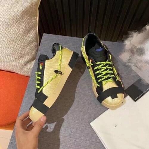 Mixed Colors Casual Shoes Women Bands Decor Sneakers Lace Up Woman Sport Running Shoes Luxury Brand Design Fashion Woman Shoe