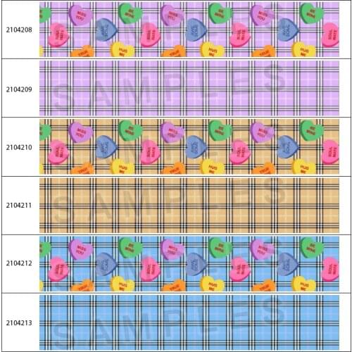 Love Heart Ribbon Check Plain Grosgrain Tape for DIY Handmade Material Headdress Cake Grosgrain Tape 5Yards