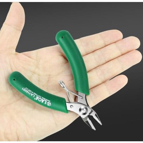 LAOA 3.5inch Mini Electronic Pliers Stainless Steel Diagonal Pliers Long Nose Pliers Electronic Scissors