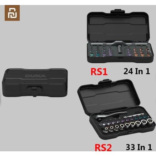 Youpin DUKA RS2 Multi-purpose Ratchet Wrench Set 33 in 1 RS1 24 in 1 S2 Chromium Molybdenum Alloy Steel Bit DIY Household Tool