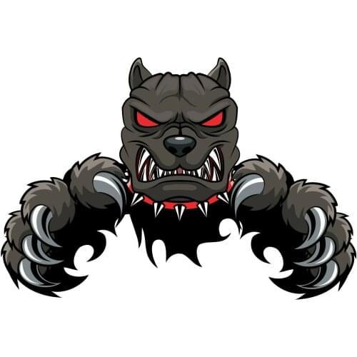 For Angry Dog Wall Decal Truck Vehicle Window Decor Laptop Sticker LO301