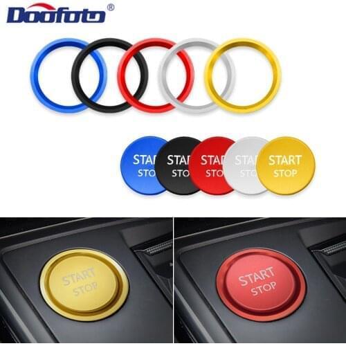Car Sticker Engine Start Stop Button Cover Ring Protective Accessories For Peugeot 308 408 508L 2008 3008 4008 5008