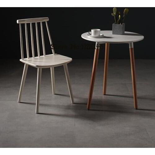 Norchair Net Red Nordic Simple Beech Chair Dining Chair Solid Wood Windsor Single Chair Balcony Leisure Desk Chair