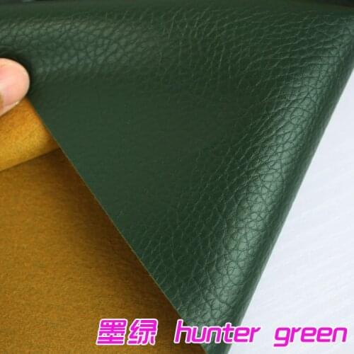 Hunter Green Big Lychee Pattern PU Synthetic Leather Faux Leather Fabric Upholstery Car Interior Sofa Cover 54" Wide Per yard