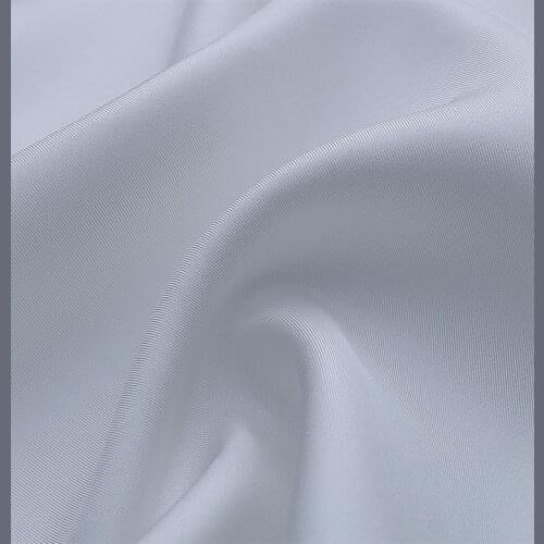 Wholesale White Solid Color Silk Twill Fabric for Dress Shirt Clothes Cheongsam Y021