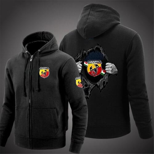 Autumn ABARTH Logo Printed Mans Custom Zipper Comfortable Hoodies Long Sleeve Jacket Casual Latest Sweatshirt Hoodies