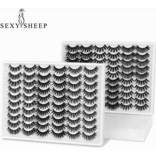 SEXYSHEEP 5/16/18/30 pairs 3D Mink Lashes Natural False Eyelashes Dramatic Volume Fake Lashes Makeup Eyelash Extension