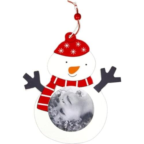 Wood Printing Snowman Christmas Photo Frame Hanging Creative Christmas Tree Photo Frame Hanging Sd238