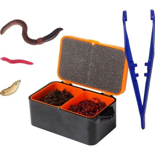 Smart Kingfisher Fishing Live Bait Maggot Redworm Earthworm Earth Red worm lure Storage Box Basic