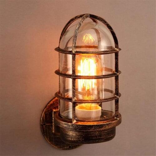 Vintage Wall Lamp Romantic Interior Lighting LED Wall Sconce Light Bedroom Bathroom Balcony Retro Sconce Light