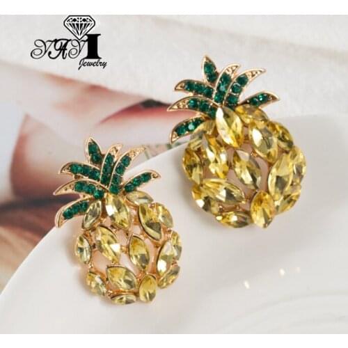 YaYi Jewelry New Yellow Glass Rhinestone Dangle Crystal Earring Womens Fashion Ancient Silver Color Gem Earrings Gift 1565