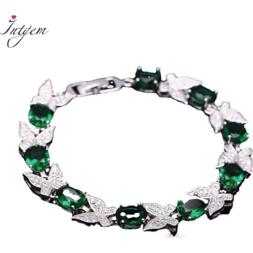 New Luxury Butterfly Bracelets For Women Aquamarine 925 sterling silver Charm bracelets Party Anniversary Gifts Fashion Jewelry