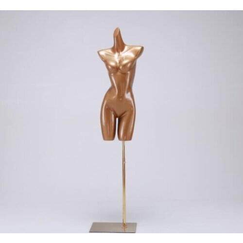 Gold Model props Female underwear mannequin doll dummy window display props swimsuit gathered bra half body Model frame D357