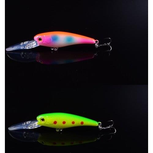 2 Pcs Minnow Fishing Lures 9CM 7.5G Hooks Fish Minnow Lure Tackle Hard Bait Pesca Wobbler Artificial Swim bait 3D Eyes