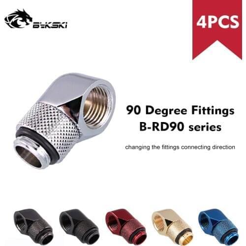 90 Adapter Rotary Fitting Bykski G1/4" Computer Case Water Cooling Copper Equipment Adjust Connect Direction