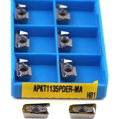 APKT1003PDFR APKT1135PDER APKT1604PDFR MA H01Durable CNC Lathe Cutting Tools Carbide Blade Milling Insert,Aluminum Turning Tools