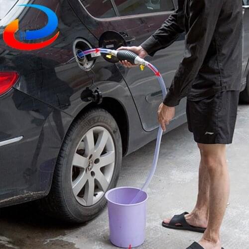 Car Fuel Tank Sucker Oil Transfer Car Fuel Pump Petrol Diesel Liquid Manual Pump Syphon Fuel Saver Car Fuel Gas Pump Gasoline