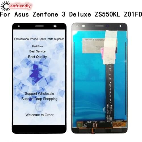 No Dead Pixel LCD Display For Asus Zenfone 3 Deluxe ZS550KL Z01FD LCD display Touch panel outer glass Screen Digitizer assembly