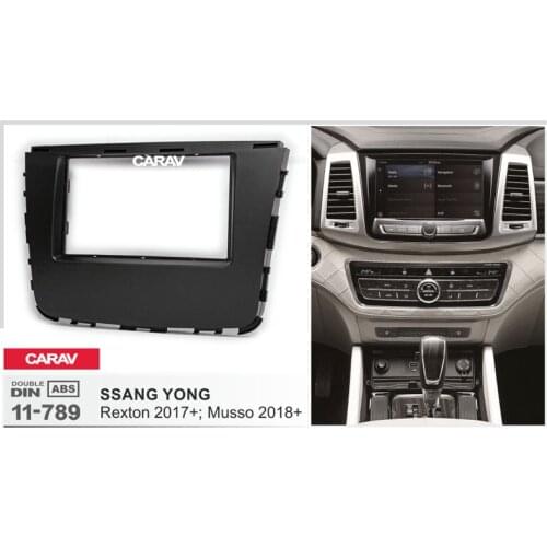 CARAV 11-789 Top Quality Radio Fascia for SSANG YONG Rexton 2017+ Stereo Fascia Dash CD Trim Installation Kit