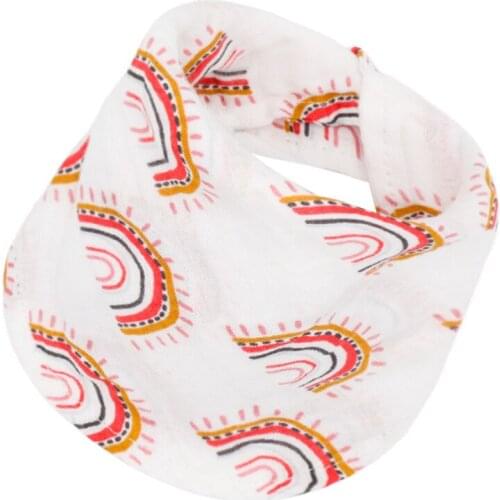 Baby Cotton Bibs Cartoon Printing Feeding Triangle Bandana Towels Apron Pure Cotton Gauze Bibs Burp Cloths Saliva Towel Gifts