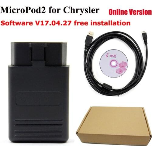 DHL Free Top V17.04.27 MicroPod2 Micro Pod2 With software ForChry-sler Je-ep Dod-ge Fia-t Micro-Pod 2 Support Online Programming