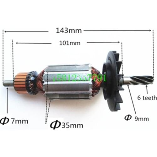 220-240V 6 teeth motor Armature 1617000524 for BOSCH 22 GBH2-22S GBH2-22E GBH2-22RE GBH2-22 GBH2200 GBH2-23S GBH2-23RE GBH2-23E
