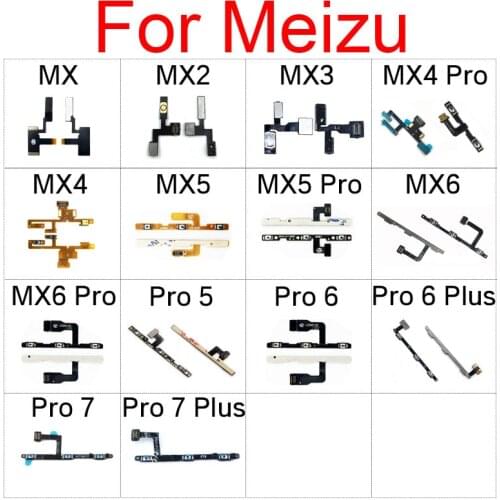 Power & Volume Flex Cable For Meizu Meilan Blue Charm E M3e A680H Power & Volume Control Side Key Switch Button Flex Ribbon