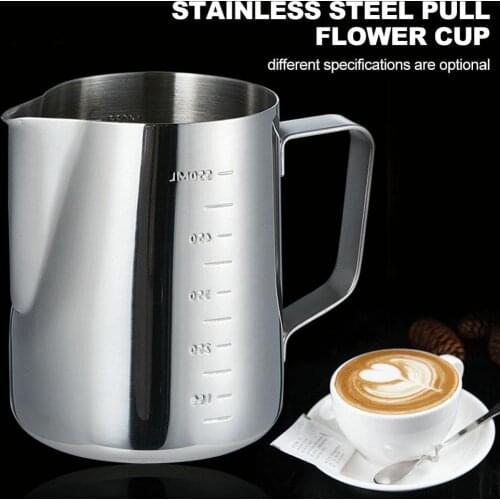 Stainless Steel Frothing Coffee Pitcher Pull Flower Cup Espresso Cups Latte Art Milk Frother Frothing Jug Cappuccino Milk Pot